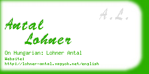 antal lohner business card